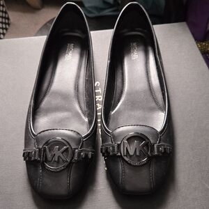 Michael Kors Black Women's Leather Flats Sz 10 NWT